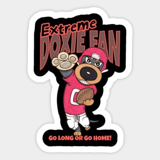 Funny Cute Doxie Dachshund Dog Football Sticker